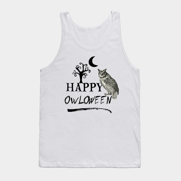 Halloween Owl Tank Top by Biophilia